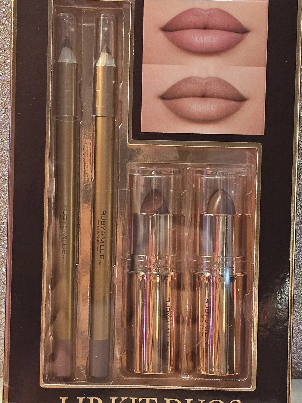 Rose Nude Lip Kit Duo — Lipstick + Lip Liners